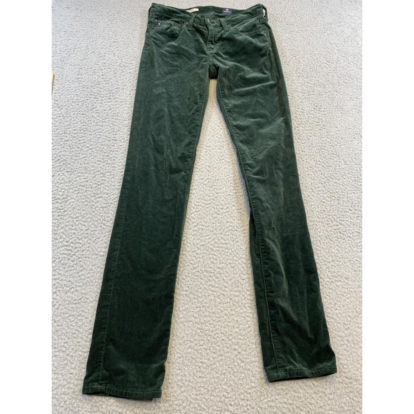 Ag Adriano Goldschmied Pants - AG Adriano Goldschmied The Stevie Pants Womens 26R Corduroy Slim Straight USA